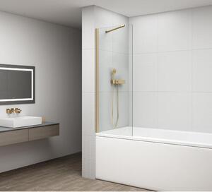 Sprchový kout FISA 800x1500mm, matně zlatý, čiré sklo
