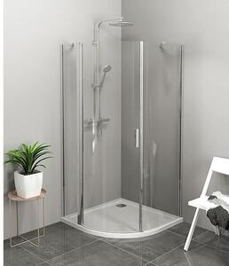 Čtvrtkruhový sprchový kout ZOOM LINE 900x900 mm, čiré sklo, levý