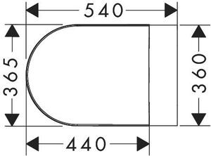 Hansgrohe EluPura Original S závěsný WC set, 365x540mm, AquaChannel Flush, včetně WC sedátka, 60207450