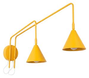 Sollux Lighting Nástěnné svítidlo NOX 2 žluté s vypínačem