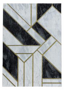 Koberec Naxos geometrie šedo - zlatý