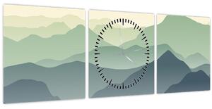Obraz - Forest Mountain (s hodinami) (90x30 cm)