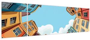 Obraz - Mezi domy (170x50 cm)