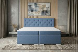 POSTEL BOXSPRING, 180/200 cm, modrá MID.YOU - Manželské postele, Online Only