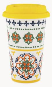 Hrnek z kostního porcelánu's víčkem Gardeny
