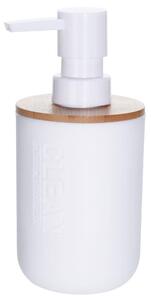 Dávkovač mýdla White, bílá/s dřevěnými prvky