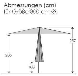 SLUNEČNÍK 300/257/300 cm - Online Only zastínění, Online Only