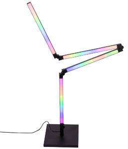 Chytrá stojací lampa černá včetně LED RGBW skládací - Daan