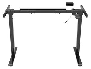PROFIdesk Mercury - polohovací stůl 71–121 cm, 1 motor, černá podnož | Rozměr pracovní desky: 118 × 60 × 2,5 cm, Dekor pracovní desky: Šedá 112