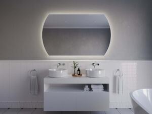Atypické zrcadlo do koupelny s LED osvětlením A4
