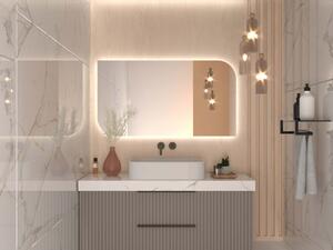 Atypické zrcadlo do koupelny s LED osvětlením A6