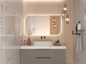 Atypické zrcadlo do koupelny s LED osvětlením A8