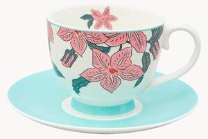 Porcelánový šálek na kávu's podšálkem Alice Blue
