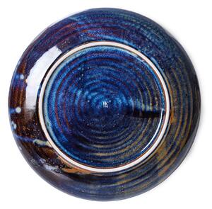 Hluboký keramický talíř Rustic Blue 19 cm
