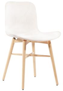 Norr 11 designové židle Langue Original Dining Chair (dub, krémová kůže)