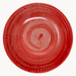 Sada hlubokých porcelánových talířů Tangeri Red, 6 dílů