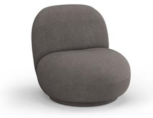 Šedé křeslo z textilie bouclé Chuck – Micadoni Home