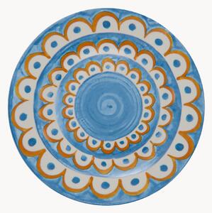 Sada porcelánových mělkých talířů Tangeri Blue, 6 dílů
