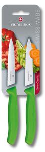 VICTORINOX Sada nožů SwissClassic 2 ks rovný/vlnka zelený