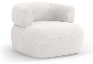 Bílé křeslo z textilie bouclé Jenny – Micadoni Home