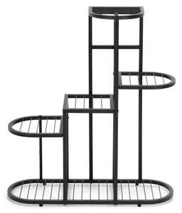 Kovový stojan na květiny 5 polic 79 cm SPRINGOS GA0275 černý