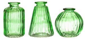 Sada skleněných váz Green Glass 3 ks