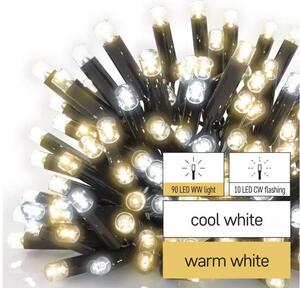 D2AN01 Vánoční Profi LED spojovací řetěz problikávající, 10 m, venkovní, teplá/studená bílá