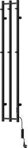 Mexen Pino, elektrické topné těleso s věšáky na ručníky 1405x242 mm, 200 W, černá, W301-1405-242-00-70