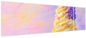 Obraz - Zmrzlina s levandulí (170x50 cm)