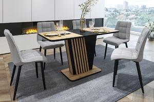 LAMESA XL jídelní stůl, rozkládací, dub artisan/černá