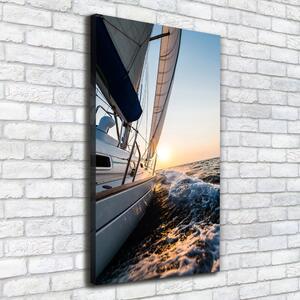 Vertikální Foto obraz na plátně Jachta na moři ocv-109634873