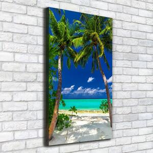 Vertikální Foto obraz na plátně Tropická pláž ocv-110568122