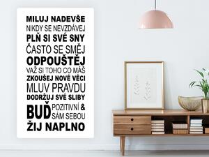 Žij naplno motivační samolepka na zeď výška 45 cm