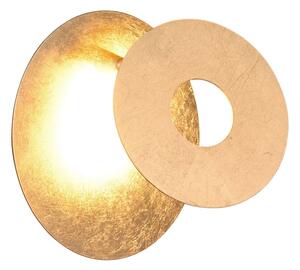 LED nástěnné svítidlo ve zlaté barvě Leano – Trio