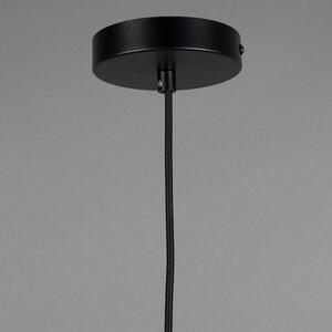 Černé kovové závěsné světlo DUTCHBONE Hyacint 26,5 cm s výpletem