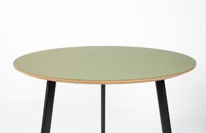 Zelený kulatý jídelní stůl Banne Oval 100 cm