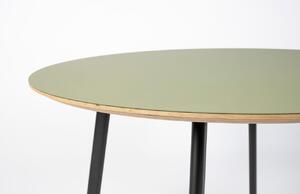 Zelený kulatý jídelní stůl Banne Oval 120 cm