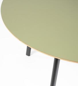 Zelený kulatý jídelní stůl Banne Oval 120 cm