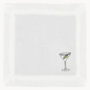 Ubrousek's vyšívaným okrajem Martini