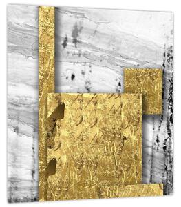 Obraz - Zlaté čtverce N⁰1 (30x30 cm)