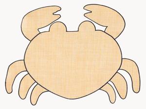 Prostírání z rafie ve tvaru kraba's vyšívaným okrajem Crab