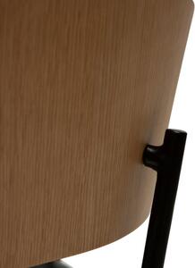 ​​​​​Dan-Form Dubová jídelní židle DAN-FORM Crib s koženkovým sedákem