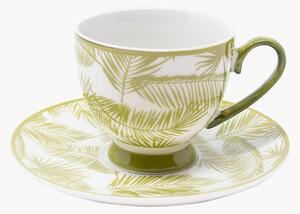 Sada porcelánových šálků na kávu's podšálky Aruba, 6 dílů