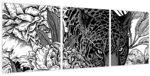 Obraz - Exotická zahrada (s hodinami) (90x30 cm)