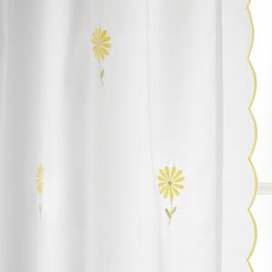 Žluto-bílá záclona 140x122 cm Lorna Embroidered Daisy – Catherine Lansfield