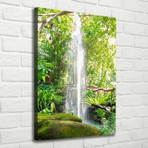 Vertikální Foto obraz na plátně Vodopád v džungli ocv-113827888