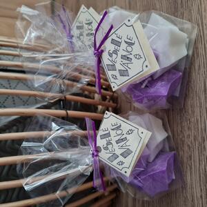 Supeko plovoucí svíčky HVĚZDA 3ks fialové dárkové balení