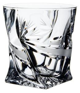 Onte Crystal Bohemia Crystal ručně broušený křišťálový whisky set Quadro Mašle 1+2