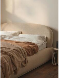 Bouclé čalouněná postel se zaoblenými rohy Alba
