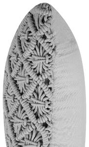 Dekorativní makramé polštář 45 x 40 cm šedý KIZKALESI